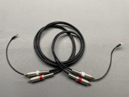 Câble RCA / RCA + Masse pour platine vinyle – Image 2