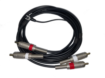 Câble RCA / RCA + Masse pour platine vinyle